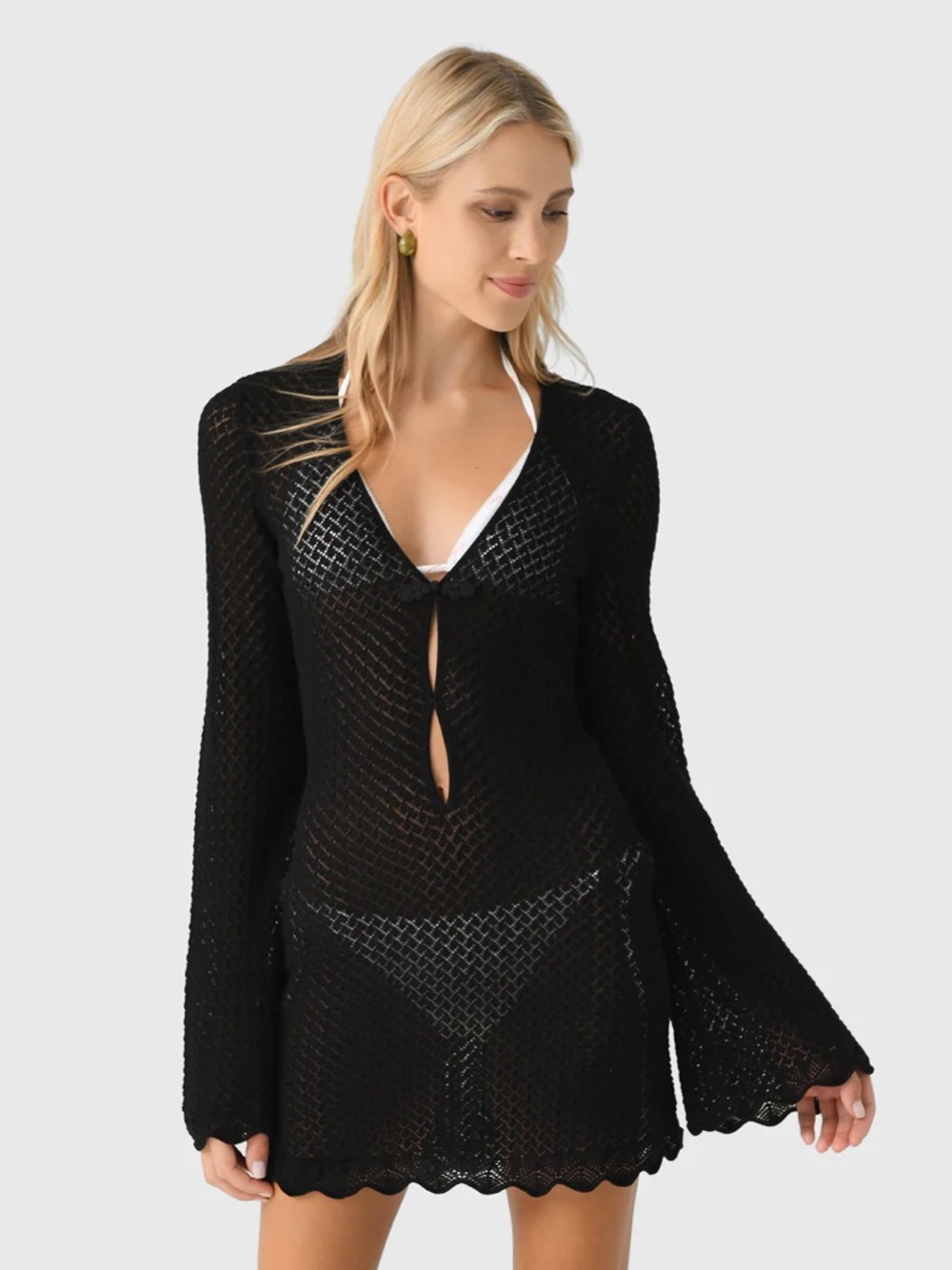 The Garment Tanzania Short Black Dress Cover Up coverup 0